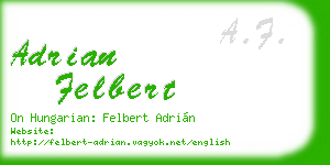 adrian felbert business card
